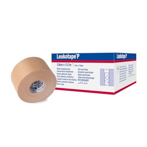 BSN Medical Leukotape P Tape, Strong, Provides Extra Support, Non-Stretch Rigid Tape, 3.8 cm x 13.7 m
