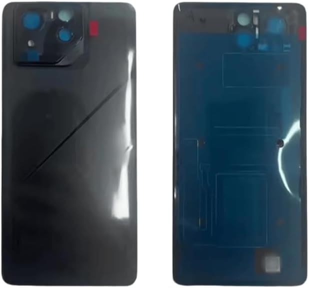 YOOOKOOO Compatible Rear Back Cover for Asus ROG Phone 8 Pro – Battery Door Housing Replacement Part (Black with Lens)