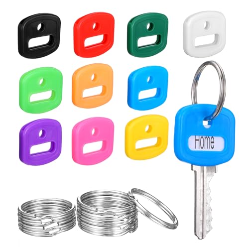 Sibba 10 Stück Schlüsselabdeckungen, 2,8 x 2,5 cm, Silikon-Schlüsselanhänger mit