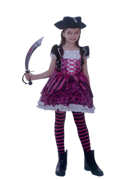 Productos Licenciados Disfraz de Pirata para niña. Disfraz de pirata con sombrero para niña....