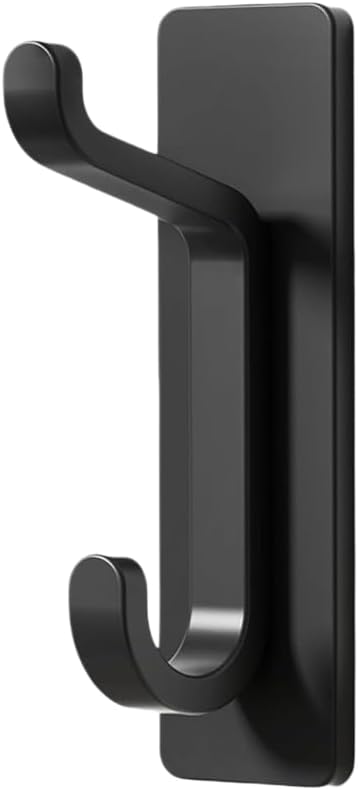 13LB Strong Adhesive Wall Hooks for Coats and Towels Stick On Door Hanger Black
