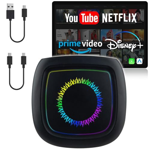Magic Box 3.0 – 2026 Upgrade, Qualcomm Snapdragon Multi-Core, Support Netflix/YouTube/Dinsey+/Prime Video/256G TF Card etc., Streaming Video Box with Wireless CarPlay & Android Auto Adapter by CASLCER - Used condition - US$77.21