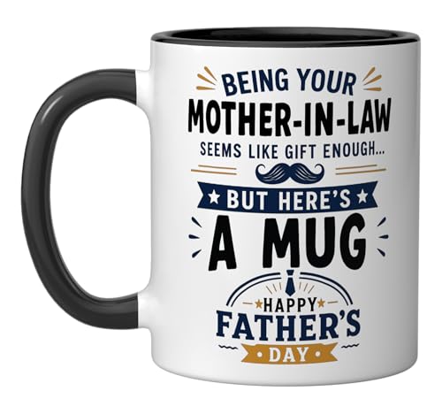 Taza de cerámica para Día del Padre negro/blanco miniatura 1