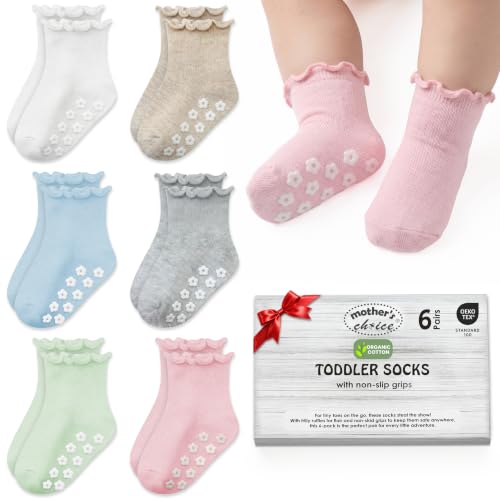 Organic Cotton Blend Ruffle Toddler Socks 6M-12M-2T-3T-4T-5T Gift