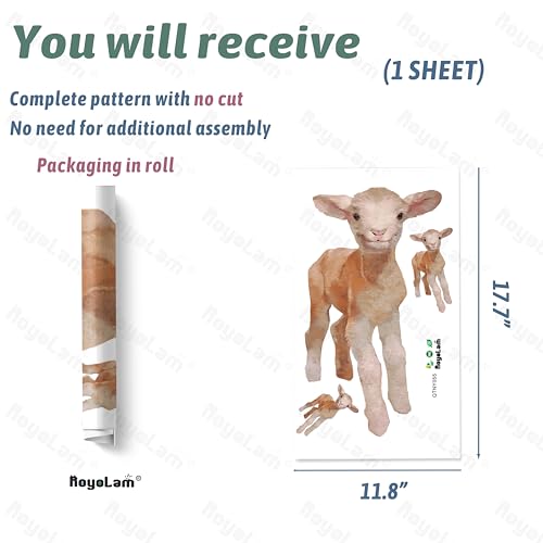 Vinilo decorativo Lamb Wall Decal para pared miniatura 4