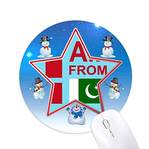 je suis du pakistan bonhomme de neige, tapis de souris série star mat