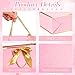Maitys 10 Set Pink Gift Bags Assorted Sizes with Ribbon Greeting Card Tissue Paper (3 Large 12.6