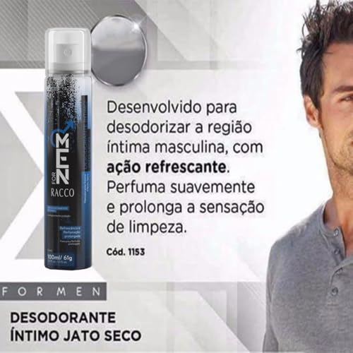 Combo Sabonete Líquido Racco 180ml + Desodorante Intimo Jato Seco For Men Racco 100ml