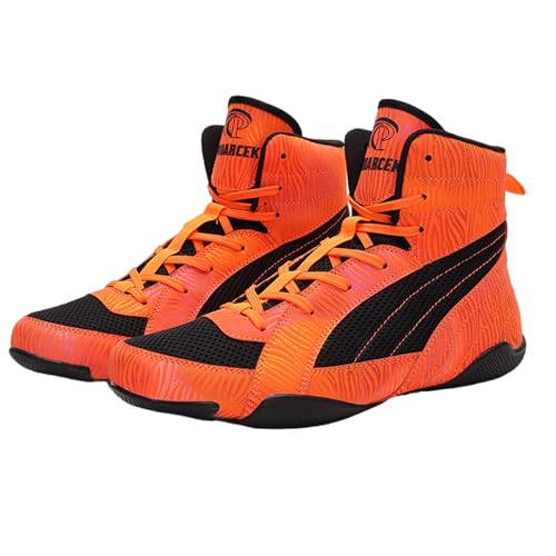 男性用ボクシングシューズ、ハイトップボクシングシューズ、アスレチックフィットネスアウトドアシューズ、ユニセックス通気性トレーニングボクシングシューズ、若者と大人向け、プロトレーニングレスリングシューズ