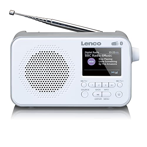 Radio portable DAB+ Bluetooth 5.0 Lenco PDR-036 réveil batterie intégrée écran couleur
