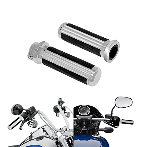 HCmotorku Motorrad-Lenkergriffe für 2,5 cm (1 Zoll), universell passend für Harley Touring Dyna Softail Sportster XL 883 1200 Chrom