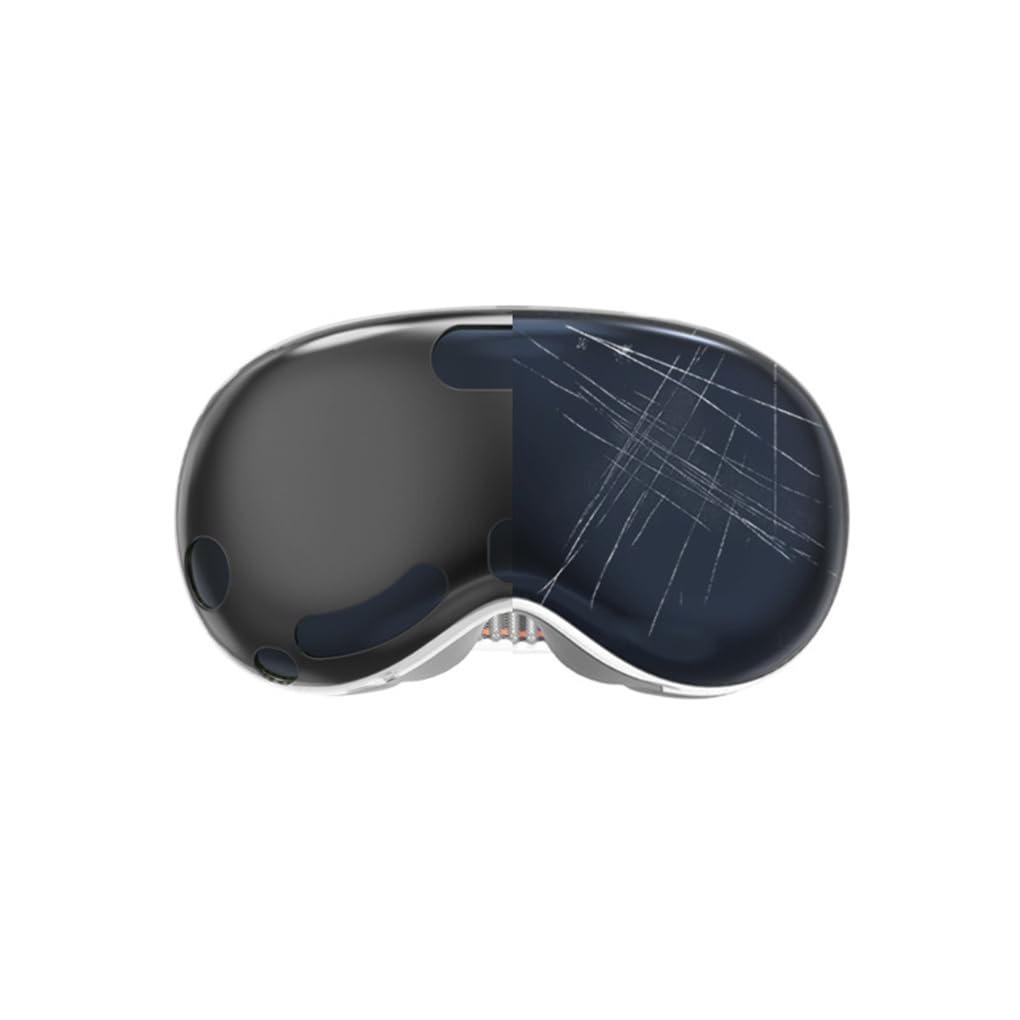 Coque de protection compatible avec Apple Vision Pro, coque transparente en TPU pour accessoires Vision Pro, protection d'écran pour casque de réalité virtuelle, coque anti-rayures (noir)