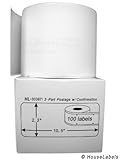 HouseLabels DYMO-Compatible 30387 3-Part Internet Postage Labels (2-5/16