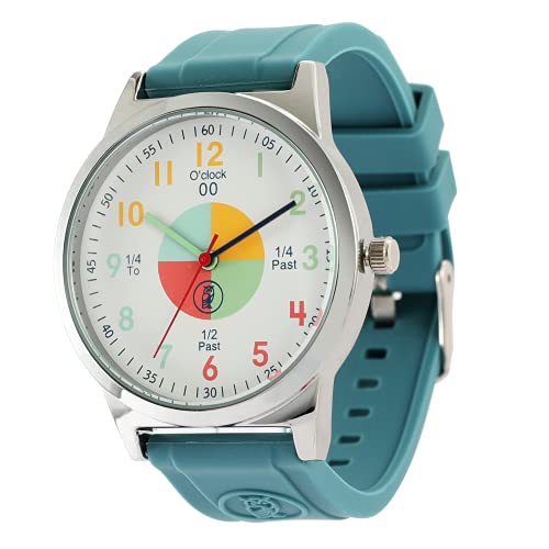 Owlconic Kids Watch - Analog Watches For Kids - Girls & Boys Watches Ages 7-10, Watches For Kids 8-12, Kids Analog Watch Telling Time Teaching Tool, Gift Watches For Girls And Boys Teal Green #TOP3