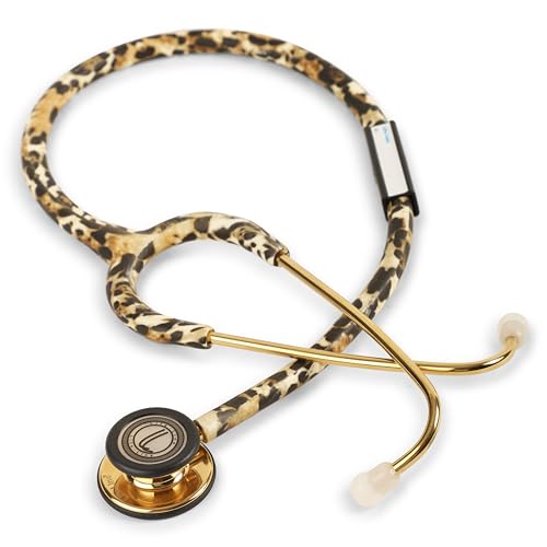 Image of LIFE LINE 'CHEETAH GOLD II' Stethoscope (Gold Plated Finish) | Dual Side Diaphragm Chest Piece for Adult and Pediatric | Suitable for Doctors and Students