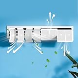 OnIUeZky 1PC Air Vent Deflector Adjustable Air Conditioner Deflectorr 8 Baffles Freestanding AC Vent Accessory Anti Direct Blowing Wind for Central Air Conditioning