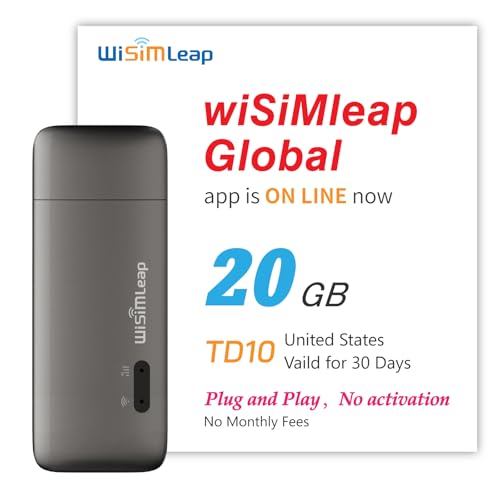 4G-LTE-Portable-WiFi-Hotspot-for-Travel-No-SIM-Required-No-Contract-Pocket-Router-Road-Trips-Vehicles-Works-in-150-Countries-20GB-Data-for-USA-Plug-and-Play-Just-for-iOS-Phone 4G LTE Portable WiFi Hotspot for Travel No SIM Required, No Contract, Pocket Router Road Trips & Vehicles Works in 150+ Countries 20GB Data for USA Plug and Play Just for iOS Phone - Image 1