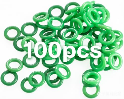 100-Piece Glow in the Dark Tent Stake Rings, Green Silicone