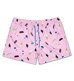 Happy Socks Herren Ice Cream Swim Short Badehose, Rose, L/XL