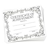 TNKBREEZE 30Pcs Leere Auszeichnungsurkunden Skizzenblumen Abschlusszeugnis für Schule Kindergarten Zertifikatsauszeichnungen für Wettbewerbsleistungen Büro Barock Abschlussdiplom 25x20cm