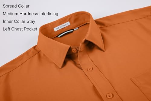 Alex Vando Mens Dress Shirts Regular Fit Long Sleeve Stretch Business Dress Shirts for Men