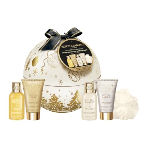 Image of Baylis & Harding Sweet Mandarin & Grapefruit Luxury Bauble Tin Gift Set (Pack of 1) - Vegan Friendly