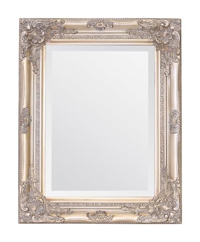 Image of Select Mirrors Rhone Mirror - French Vintage, Antique Baroque Style - 42cm x 53cm - Chic Home Decor (Antique Champagne)