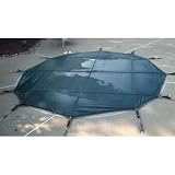 Copertura di sicurezza rotonda per piscine interrate – Protezione invernale resistente agli strappi con kit di installazione – Adatto a 1,8 – 12,2 m (16ft/488 cm) – Migliora la sicurezza e prolunga la