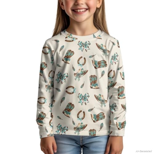Image of Renewold Boys Girls Tees Kids T-Shirt Long Sleeve Crewneck T Shirts Casual Athletic Tops Clothing for Home School Travel