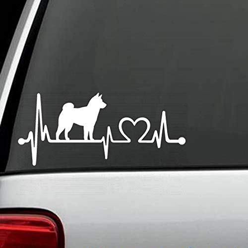 CELYCASY K1108 Shiba Inu Herzschlag ? Lifeline Aufkleber Hund