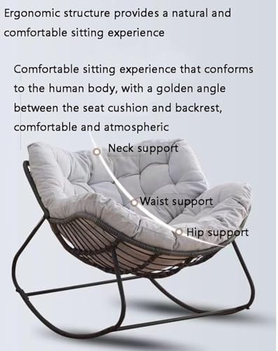 Fauteuil à bascule respirant avec support ergonomique complet
