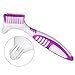 False Teeth Cleaning Brush, Double Sided Portable Denture Toothbrush for Brushes Multi Layered Set Hard Care Toothbrushes