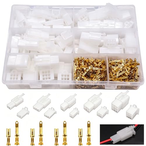Seamaka 432pcs Automotive Electrical Wire Connectors Kit 2.8mm 2 3 4 6 9 Pin Automotive Electrical Wire Male Female Socket Plug and Pin Header Crimp Wire Terminals Connector Assortment Kit