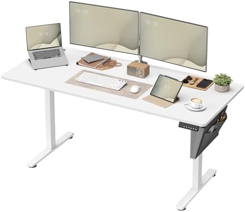 SONGMICS Bureau Électrique Réglable en Hauteur, 160 x 70 cm, Tabl...