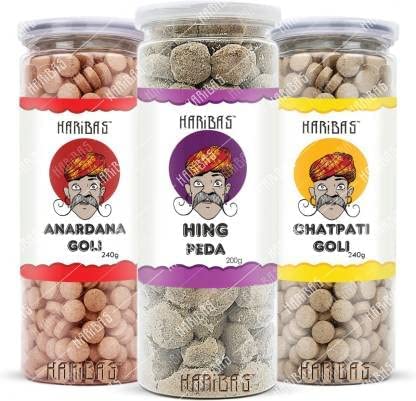 Hing Peda Haribas assortiment de 3 confiseries indiennes pause café
