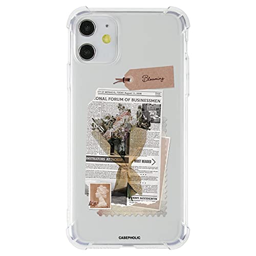 松平商会 CASEPHOLIC スマホケース ドライフラワー 花束 スクラップ ギフト コラージュ 薄型 耐衝撃 軽量 スマホカバー TPU iPhone アイフォン apple アップル おしゃれ 人気 かわいい オリジナル インスタ映え スマホカバー