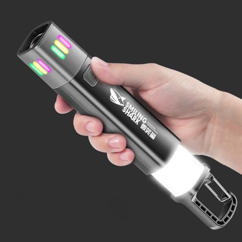 Fiorky 1pcs Flashlights High Lumens Rechargeable, XPE+COB LED Variable Focus Flashlight with Floodlight Side Lights USB Strong Light Torch for Power Cuts, Emergency, Camping, Hiking, Outdoor - Image 9