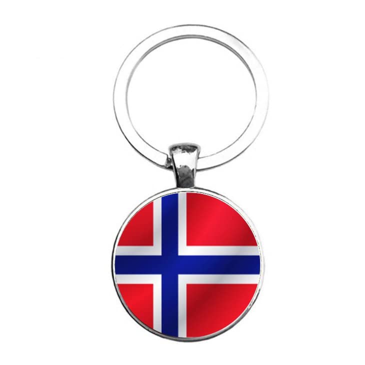 Porte-clés Verre - Norvège, silverl