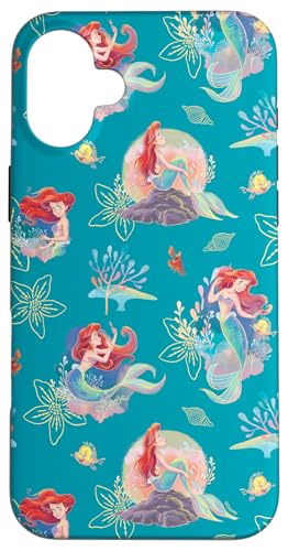 Disney Princess Ariel Flounder and Sebastian Under the Sea Case for iPhone 16 Plus