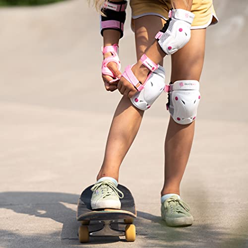 Skatewiz Elbow Pads Knee Pads For Kids - Elbow And Knee Pads Kids - Protect-1 - Skateboard Pads Wrist Guards For Roller Skating Pads Skating Protective Gear Adult Size S In Pink White #TOP6