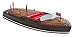 Outside Inside - Hand Painted Classic Boat Cribbage Board