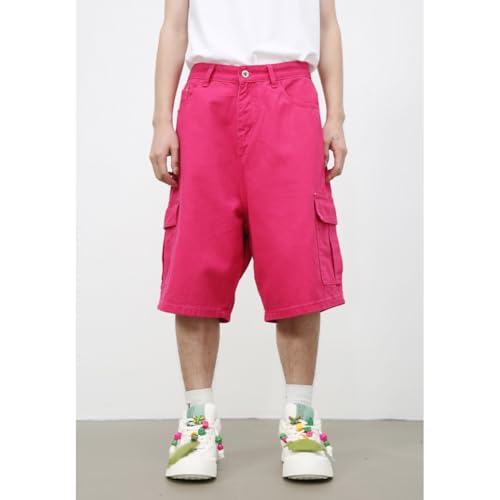 Baggy Capris Pants for Men Unisex Wide Leg Y2K Casual Summer Cropped Jeans2