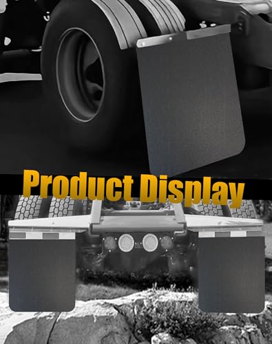 Image of Semi Truck Mud Flaps 24 inchx30 inch, Universal Heavy Duty Polymer MudFlaps for Semi Truck Tractor Trailer (4Pcs)