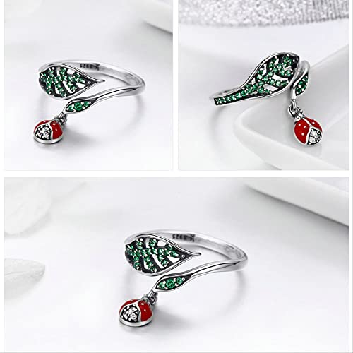 Bijoux ladybug d'exception motif feuilles d'arbres ciselées pour femmes