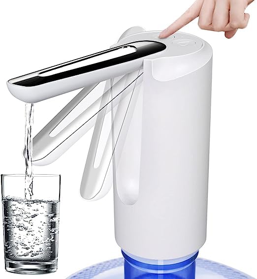 EBZAK Folded Water Bottle Dispenser, Portable Electric Water Bottle Pump for 5 Gallon & Universal Bottles, USB Charging Automatic Drinking Water Dispenser Water Jug Pump for Home, Office, Outdoor (B0C8NPM87T) Amazon Price History, Amazon Price Tracker