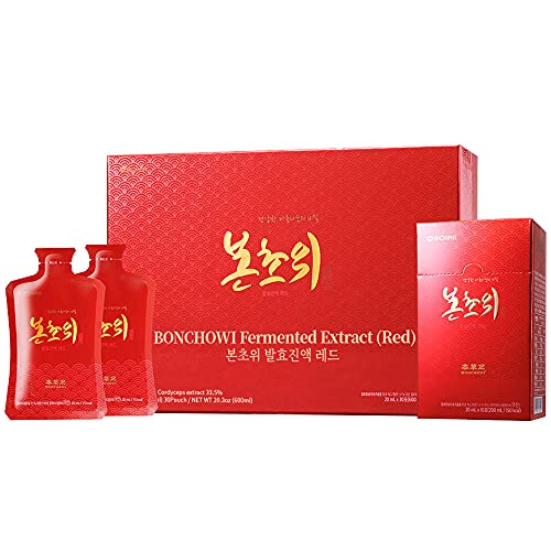 Bonchowi Fermented Extract (Red), Korea Health Food, Cordyceps Extract, Sweet Liquid, Daily, 30 Packs, Supplement, Take 1 Packet Daily #TOP1