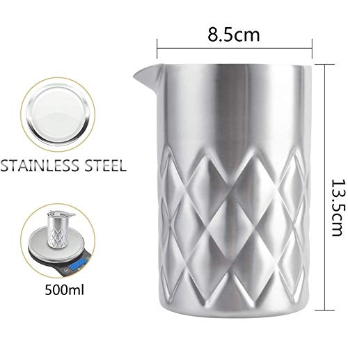 Kit de bartender con coctelera y accesorios de acero inoxidable miniatura 6
