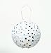 Allsop Home and Garden Soji Polka Dot Round,  LED Outdoor Solar Lantern, Handmade with Weather-Resistant UV Rated Fabric, Stainless Steel Hardware, Chinese Style Light, 1-Count