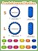 Willingood 12 Stück Silikon Fidget Toys, Anti-Stress Ring für Kinder und Erwachsene, Sensorik Spielzeug, Massageringe für Finger Akupressurring, Fidget Ring für Anxiety, ADHD, Autismus