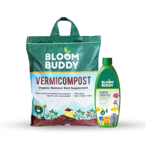 Image of Bloom Buddy Vermicompost 4.5kg & Seaweed 200ml Combo - Enrich Soil & Naturally Fertilize Plants